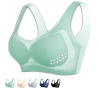 Strawmeans Bra, Strawmeans Bras for Women, New Ultra-Thin Ice Silk Lifting Bra, Wire-Free with Removable (Green,Grand)