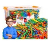sTRAWS CONSTRUCTIVE set 1200 el. + boîte Jouet créatif
