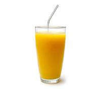 Straws réutilisables de 20 oz du verre - Pailles en acier inoxydable de 8,5 pouces, durables écologiques - Mallettes en métal fines pour smoothies, smoothies, boissons glacées,