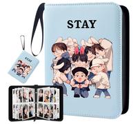 Stray Blau Photocard Binder, SKZ Dessin Animé Mignon Photocards Holder, Stray Cartes Album À Collectionner 400 Pochettes, Cadeaux Kpop pour STAY