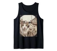 Stray Cat Gang Crew Funny Cat Lover Vintage Retro Débardeur