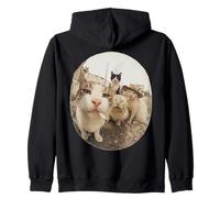 Stray Cat Gang Crew Funny Cat Lover Vintage Retro Sweat à Capuche