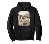 Stray Cat Gang Crew Funny Cat Lover Vintage Retro Sweat à Capuche