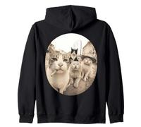 Stray Cat Gang Crew Funny Cat Lover Vintage Retro Sweat à Capuche