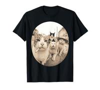 Stray Cat Gang Crew Funny Cat Lover Vintage Retro T-Shirt