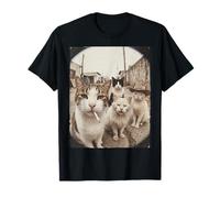 Stray Cat Gang Crew Funny Cat Lover Vintage Retro T-Shirt