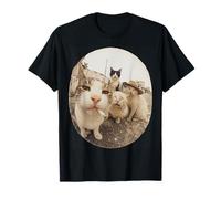 Stray Cat Gang Crew Funny Cat Lover Vintage Retro T-Shirt