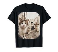 Stray Cat Gang Crew Funny Cat Lover Vintage Retro T-Shirt