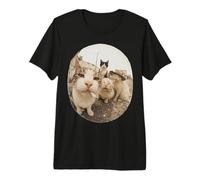 Stray Cat Gang Crew Funny Cat Lover Vintage Retro T-Shirt Haut de Gamme