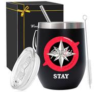 Stray Gobelet Avec Paille Et Couvercle, Skz Thermogourde Thermos, 12oz Noir Acier Inoxydable Gourde Isotherme, Cadeaux Kpop Pour Stay