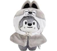 Stray-K Porte-clés en Peluche Skzoo Porte-clés Cartoon 2 en 1 Amovible Manteau SKZ Dessin Animé Sac à Dos Téléphone Pendentif Porte-clés pour Stay Kpop Fans (Wolf Chan)