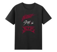 Stray Kids Ate Chk Chk Boom T-shirt Dominate World Tour T-shirt à manches courtes en coton pour femme et homme, Noir , XXS