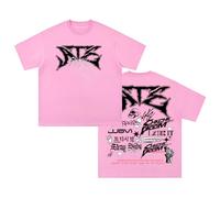 Stray Kids Ate Tracklist T-shirt Dominate World Tour 2024 T-shirt à manches courtes en coton pour femmes et hommes, rose, S