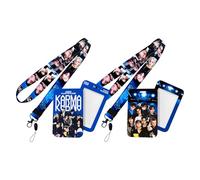 Stray Kids Coffret cadeau - 2 étuis pour cartes d'identité avec 2 cordons pour cartes d'identité Stray Kids
