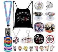 Stray Kids - Ensemble cadeau pour enfants, comprend un sac à dos avec cordon, un collier, des boucles d'oreilles, des bracelets, des badges boutons, un porte-carte et un porte-clés