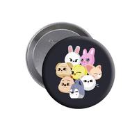 Stray-kids Épingle à vêtements SK-ZOO Badge SK-Z Badge Cartoon Cute Badge "KARMSA" Stay Tin Plate Pins, 5.8cm, fer blanc