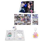 Stray-kids Merch Changbin Lot de 60 cartes photo personnelles 32 autocollants Dwaekki Album classeur livre porte-clés « Stay » (Changbin)