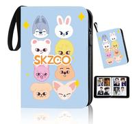 Stray Kids Photocard Binder, SKZOO Album 400 Cartes - Straykids Albums pour Cartes à Collectionner, Classeur Carte Kpop avec Zip et Poignée, Cadeaux pour STAY Kpop (Bleu)