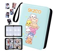 Stray Kids Porte Cartes Photo: SKZ Skzoo Album de Scrapbooking Album de Cartes Entraîneurs Albums de Cartes Avec 400 Pochettes de Cartes - Cadeaux Kpop Merch (Blue-2)