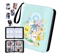 Stray Kids Porte Cartes Photo: SKZ Skzoo Album de Scrapbooking Album de Cartes Entraîneurs Albums de Cartes Avec 400 Pochettes de Cartes - Cadeaux Kpop Merch (Green)