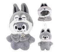 Stray Kids Porte-clés en peluche, Série Skzoo Porte-clés en peluche, Stray-Kids Plushdoll Porte Clés, Skzoo Poupée Peluche, Str-ays Ki-ds Sk-zoo adorable pendentif, pour les fans de Str-ay Ki-ds(A)