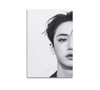 Stray Kids Poster d'art mural sur toile style vintage avec musique et films Bang Chan 30 x 45 cm Sans cadre