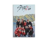 Stray Kids Poster Skz Poster Kpop Poster Stray Kids All Group Members Poster mural rétro esthétique décoration de chambre pour décoration de maison et de bureau 30 x 45 cm