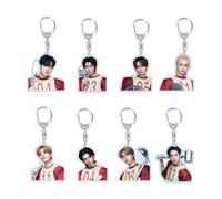 Stray-Kids Skzooo Lot de 8 porte-clés en acrylique pour bracelets et sacs à friandises, C, 10cm