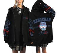 Stray Kids Sweat à capuche SKZOO unisexe zippé Y2K Sport BangChan Lee Know Changbin Hyunjin Han Felix Seungmin I.N Fashion Jacket Loose Streetwear Harajuku Sweatshirt Fans Top, Black16., S