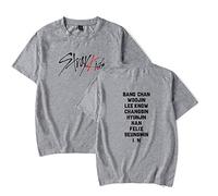 Stray Kids T-Shirt StrayKids Bang Chan Chanbin Hyunjin Han Felix Seungmin Unisexe T-Shirts Unisexe Looser Shirts D'été en Coton à Manches Courtes Chemiser