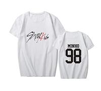 Stray Kids T-Shirt StrayKids Bang Chan Chanbin Hyunjin Han Felix Seungmin Unisexe T-Shirts Unisexe Looser Shirts D'été en Coton à Manches Courtes Chemiser