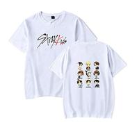 Stray Kids T-Shirt StrayKids Bang Chan Chanbin Hyunjin Han Felix Seungmin Unisexe T-Shirts Unisexe Looser Shirts D'été en Coton à Manches Courtes Chemiser