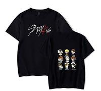 Stray Kids T-Shirt StrayKids Bang Chan Chanbin Hyunjin Han Felix Seungmin Unisexe T-Shirts Unisexe Looser Shirts D'été en Coton à Manches Courtes Chemiser