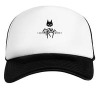 Stray Logo Casquette De Baseball Unisexe Enfants Blanche Et Noire Baseball Cap Unisex Kids Black White