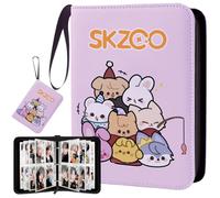 Stray Rose Photocard Binder, SKZ Dessin Animé Mignon Photocards Holder, Skzoo Cartes Album à Collectionner 400 Pochettes, Cadeaux Kpop pour STAY