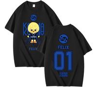 StrayKids T-Shirt StrayKidz Coton Chemisier Unisexe Skzoo SKZ Karma Tshirt Bang Chan Chanbin Lee Know Hyunjin Han Felix Seungmin I.N Fans Top à Manches Courtes Looser à col Rond