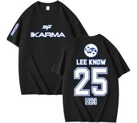 StrayKids T-Shirt StrayKidz Coton Chemisier Unisexe Skzoo SKZ Karma Tshirt Bang Chan Chanbin Lee Know Hyunjin Han Felix Seungmin I.N Fans Top à Manches Courtes Looser à col Rond