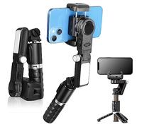 STRBDYI Gimbal Smartphone pour téléphone 13 Pro Max et Samsung Galaxy S21 Ultra, rotation à 360 degrés, stabilisateur de téléphone portable à 2 axes, VLOG, Youtube et TikTok Stabilisateur vidéo (Noir)
