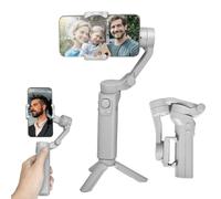 STRBDYI Stabilisateur Smartphone, Stabilisateur 3 Axes pour Téléphone, Compatible iPhone et Android, Suivi AI, Portable et Pliable, pour Youtube, TikTok, Vlog, Live Stream