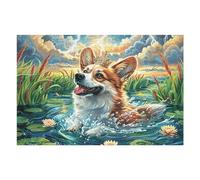 Stream Cute Chien 1000 Pieces Casse-tête Créatif en Carton Épais Difficulté Moyenne Activité Manuelle Loisir Créatif Cadeau Créatif Événement Festif Premium 1000 PCS/75x50cm