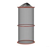 Stream Filet de pêche avec maille fine en nylon pour empêcher les petits poissons de s'échapper - Design pliable et léger avec crochets pour fixation sur ceinture ou banque - Taille M : 25 x 60 cm