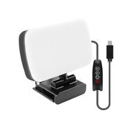 Streaming Lights, 360° Rotatable Computer Light for Video Conferencing, 3.94 * 2.36 * 0.59in Adjustable 3 Lighting Modes, 6500K Dimmable Webcam Light for Remote Work, Zoom Calls,