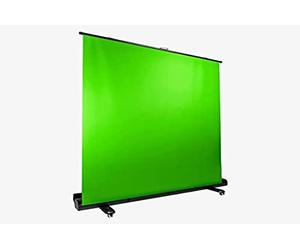 Streamplify Screen Lift Greenscreen Rollup 200x150cm - Construction à tiges hydraulique - Arrière-Plan Photographie - Écran Vert enroulé avec Support pour Streaming - roulettes verrouillables