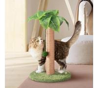 STREAMVOY Arbre à chat avec balle - Tour pour chat en sisal, base anti-basculement et balle interactive suspendue, installation facile pour tous les chats (33, vert)