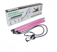 STREAMVOY Bâton de Pilates, bande de résistance multifonctionnelle, équipement d'entraînement à domicile pour fessiers, bras, jambes, tonification de yoga, physiothérapie, barre d'exercice (rose)