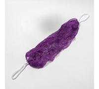 STREAMVOY Brosse de bain exfoliante - Sangle dorsale pour sauna, 12 couleurs, longue serviette en luffa pour enlever les peaux mortes, exfoliante en polyester (violet)