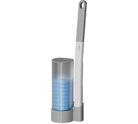 STREAMVOY Brosse de toilette jetable, brosse de nettoyage jetable avec poignée en plastique, recharge portable (6, lavande)