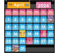 STREAMVOY Calendrier de salle de classe pour enfants, 130 cartes colorées - Thème bohème, météo/saisons/dates/vacances, cartes vierges réutilisables pour l'enseignement et l'apprentissage à domicile
