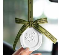 STREAMVOY Désodorisant pour voiture - Diffuseur de gypse naturel avec senteurs gardénia et jasmin, parfum longue durée pour véhicules (parfum gardénia)