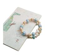 STREAMVOY Lot de 3 bracelets de cheville en céramique pour femme, tissés à la main, réglables et anti-ternissement, style bohème élégant, bijoux en céramique de style chinois, taille unique, Coton